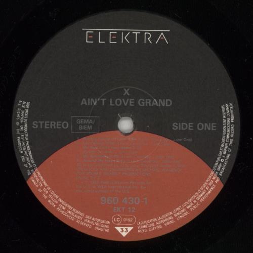 X Ain't Love Grand vinyl LP album (LP record) German -X-LPAI684373