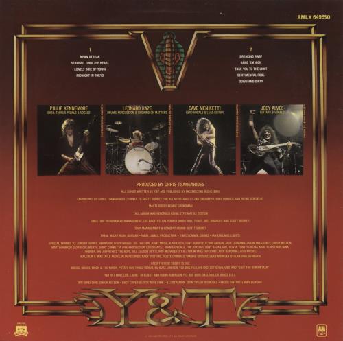 Y&T Mean Streak vinyl LP album (LP record) UK Y&TLPME232762