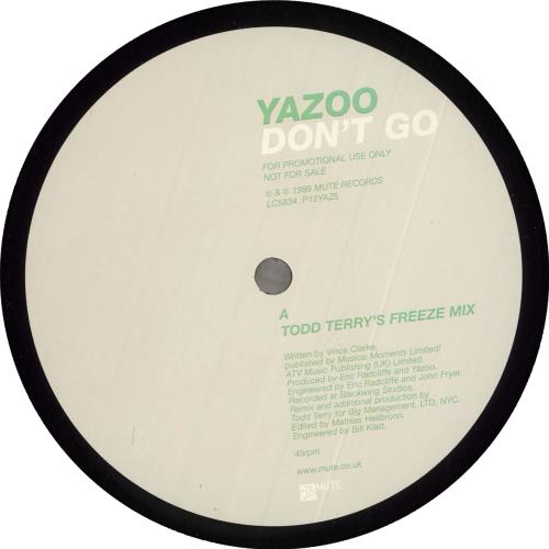 Yazoo Don't Go (Todd Terry Mixes) 12" vinyl single (12 inch record / Maxi-single) UK YAZ12DO142498