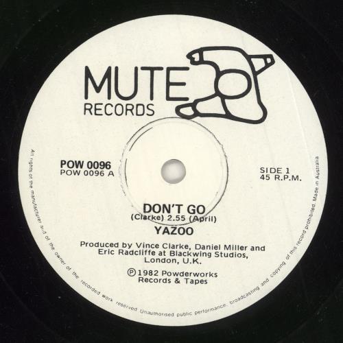 Yazoo Don't Go 7" vinyl single (7 inch record / 45) Australian YAZ07DO747304
