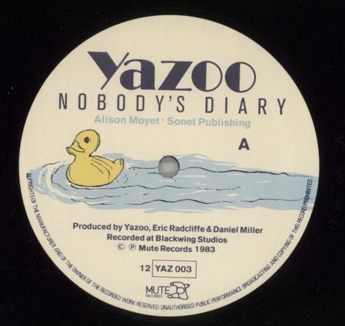 Yazoo Nobody's Diary 12" vinyl single (12 inch record / Maxi-single) UK YAZ12NO10434