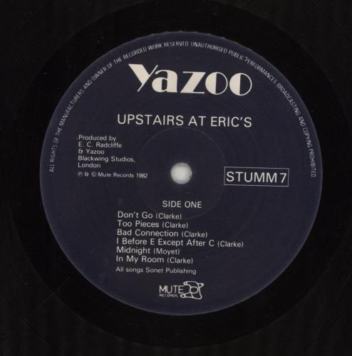 Yazoo Upstairs At Eric's + Autographed Postcard vinyl LP album (LP record) UK YAZLPUP850600