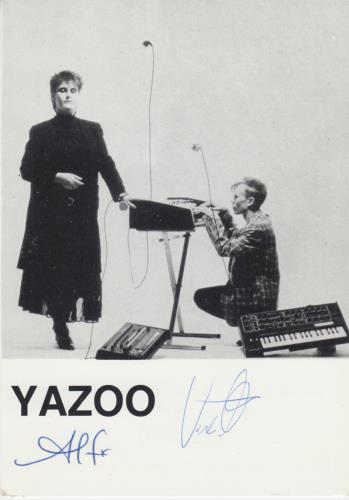 Yazoo Upstairs At Eric's + Autographed Postcard vinyl LP album (LP record) UK YAZLPUP850600