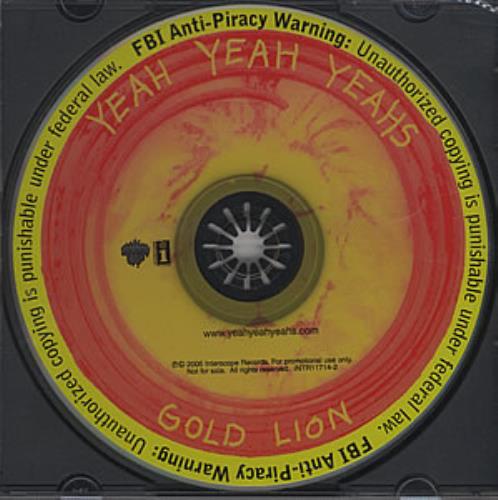 Yeah Yeah Yeahs Gold Lion CD single (CD5 / 5") US YYYC5GO357884