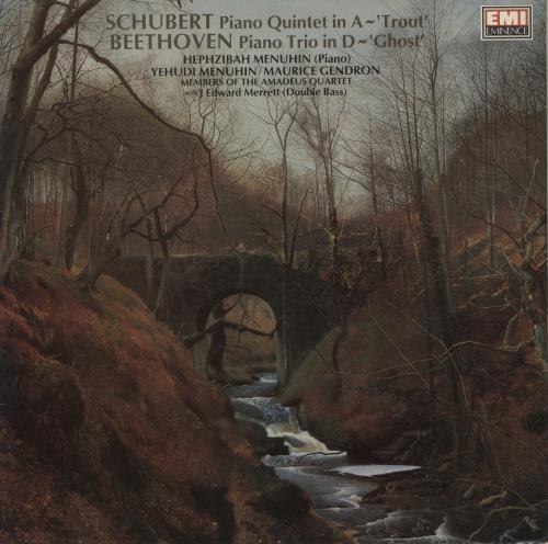 Yehudi Menuhin Schubert: Piano Quintet in A, 'Trout' / Beethoven: Piano Trio in D, 'Ghost' vinyl LP album (LP record) UK YEHLPSC864173