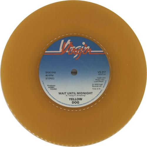 Yellow Dog Wait Until Midnight - Yellow Vinyl 7" vinyl single (7 inch record / 45) UK YWD07WA643821
