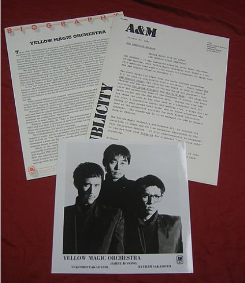 Yellow Magic Orchestra Multiplies media press pack US YMOPPMU339780