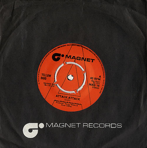 Yellowbird Attack Attack - A Label 7" vinyl single (7 inch record / 45) UK YE807AT617080