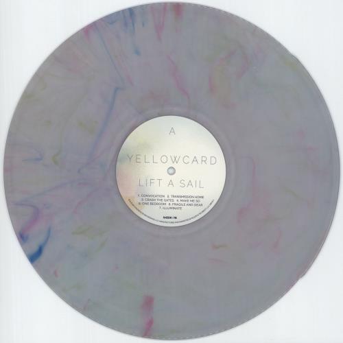 Yellowcard Lift A Sail - Clear with Multicolored Swirl Vinyl vinyl LP album (LP record) UK YE1LPLI873416