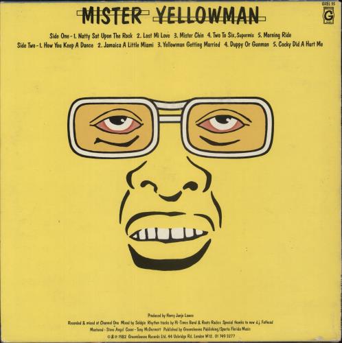 Yellowman Mister Yellowman - VG vinyl LP album (LP record) UK YAFLPMI886658
