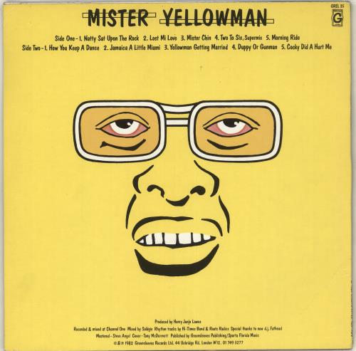 Yellowman Mister Yellowman vinyl LP album (LP record) UK YAFLPMI713335