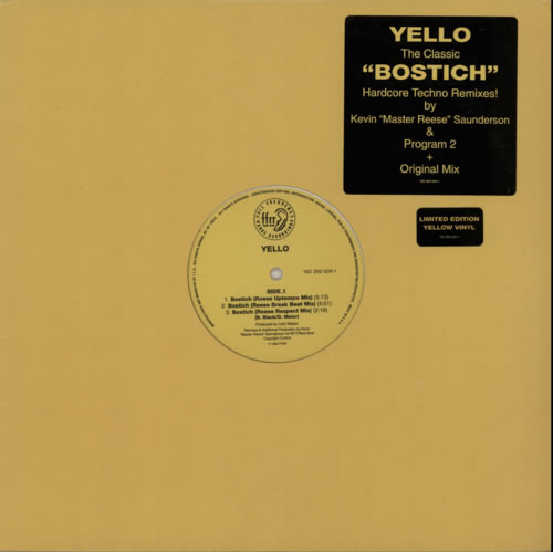 Yello Bostich - Yellow Vinyl 12" vinyl single (12 inch record / Maxi-single) US YEL12BO10460