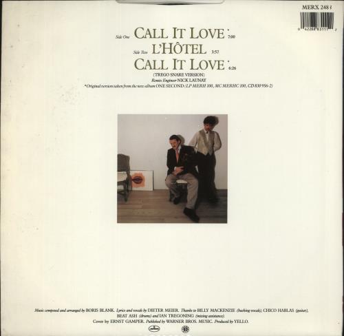 Yello Call It Love 12" vinyl single (12 inch record / Maxi-single) UK YEL12CA94121