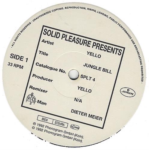 Yello Jungle Bill 12" vinyl single (12 inch record / Maxi-single) German YEL12JU25832