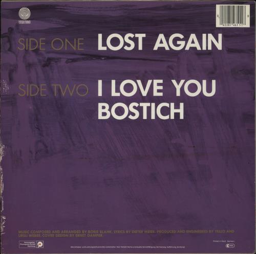 Yello Lost Again 12" vinyl single (12 inch record / Maxi-single) German YEL12LO868951
