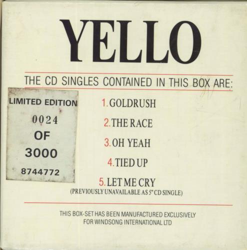Yello The CD Single Collection CD Single Box Set UK YELCXTH164852