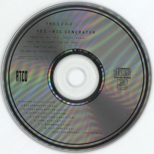 Yes Big Generator CD album (CDLP) German YESCDBI626836
