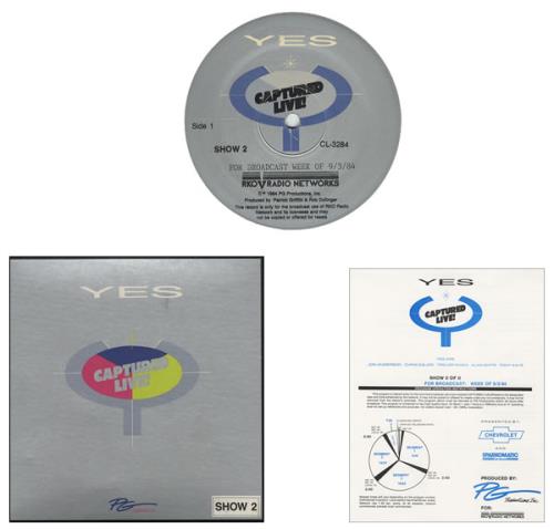 Yes Captured Live! - Show 1 & 2 4-LP vinyl album record set US YES4LCA427422