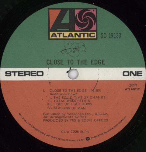 Yes Close To The Edge vinyl LP album (LP record) US YESLPCL333605