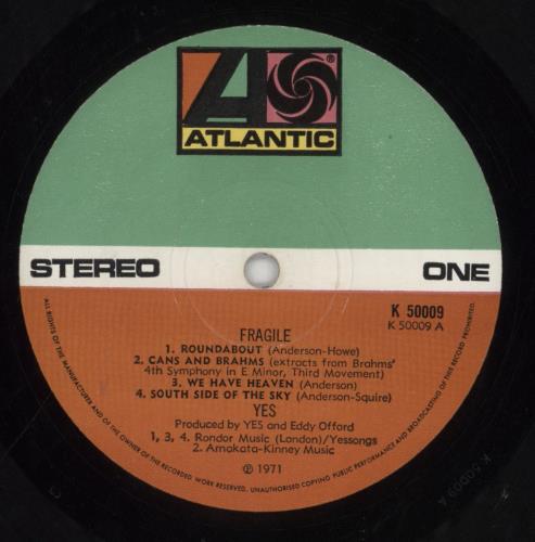 Yes Fragile - 2nd - EX vinyl LP album (LP record) UK YESLPFR773133