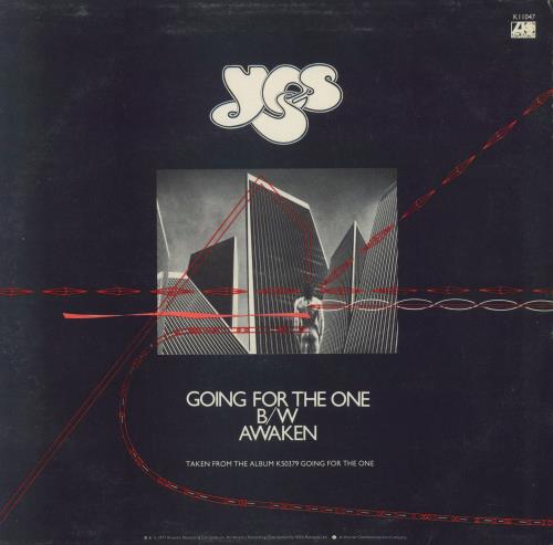 Yes Going For The One 12" vinyl single (12 inch record / Maxi-single) UK YES12GO86656
