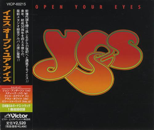 Yes Open Your Eyes + Sticker CD album (CDLP) Japanese YESCDOP104166