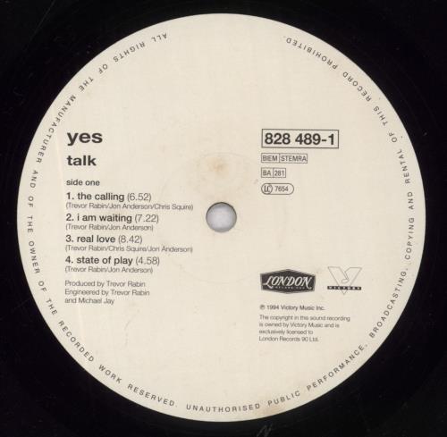 Yes Talk vinyl LP album (LP record) UK YESLPTA826400