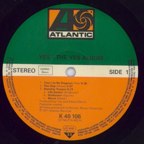 Yes The Yes Album - Non-gatefold vinyl LP album (LP record) German YESLPTH830909