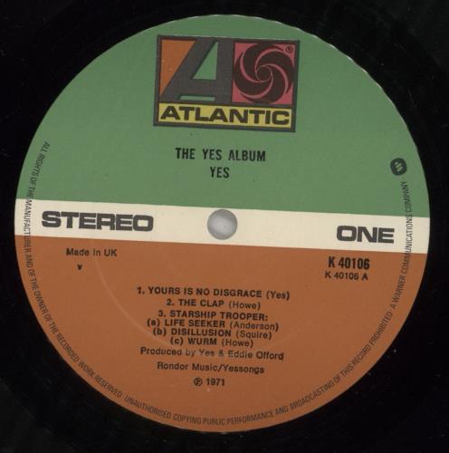 Yes The Yes Album vinyl LP album (LP record) UK YESLPTH884244
