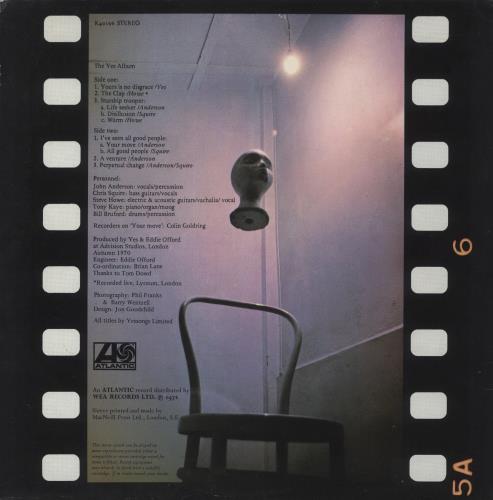 Yes The Yes Album vinyl LP album (LP record) UK YESLPTH884244