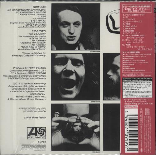 Yes Time And A Word SHM CD Japanese YESHMTI471183