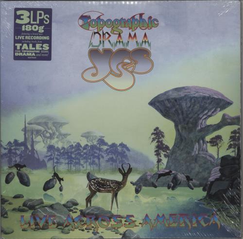 Yes Topographic Drama: Live Across America 3-LP vinyl record set (Triple LP Album) UK YES3LTO755909