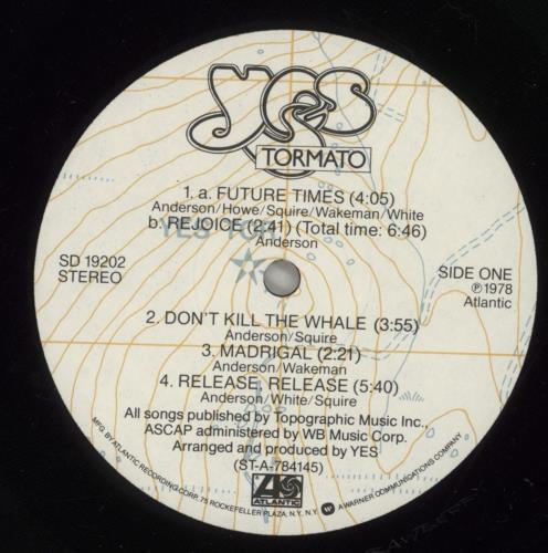 Yes Tormato vinyl LP album (LP record) US YESLPTO357824