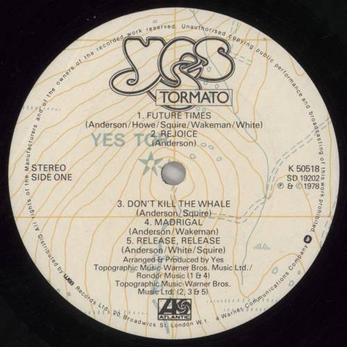 Yes Tormato vinyl LP album (LP record) UK YESLPTO861420