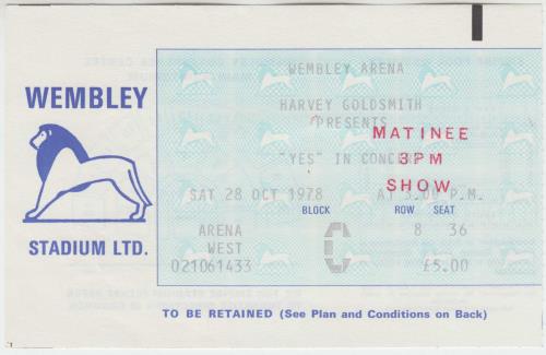 Yes Tourmato + Ticket Stub tour programme UK YESTRTO648691
