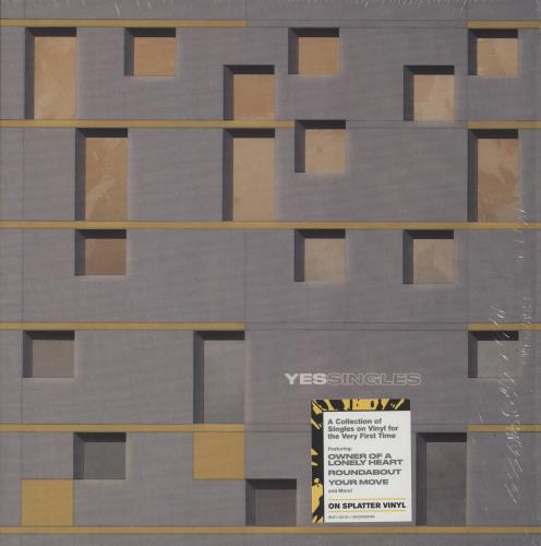 Yes Yessingles - Yellow Orange & Black Splatter Vinyl vinyl LP album (LP record) UK YESLPYE872681