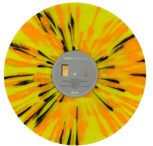 Yes Yessingles - Yellow Orange & Black Splatter Vinyl vinyl LP album (LP record) UK YESLPYE872681