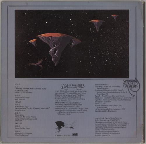 Yes Yessongs - 1st + Booklet - EX 3-LP vinyl record set (Triple LP Album) UK YES3LYE721510