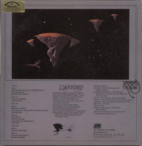 Yes Yessongs - 2nd 3-LP vinyl record set (Triple LP Album) UK YES3LYE209950