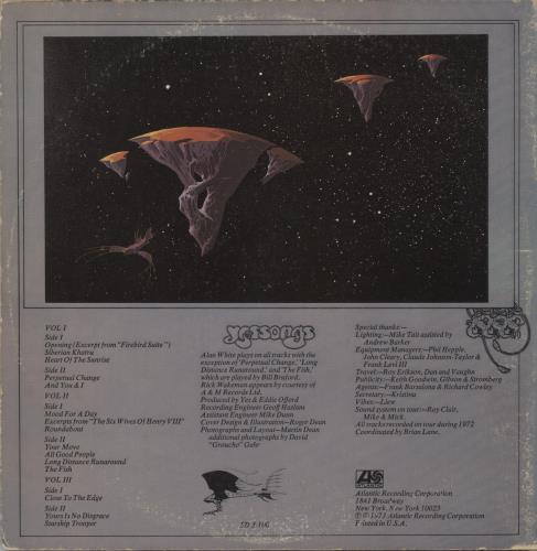 Yes Yessongs - Complete - VG 3-LP vinyl record set (Triple LP Album) US YES3LYE890302