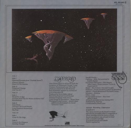 Yes Yessongs 3-LP vinyl record set (Triple LP Album) German YES3LYE477518