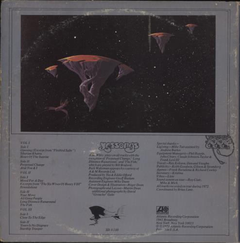 Yes Yessongs 3-LP vinyl record set (Triple LP Album) Canadian YES3LYE688448