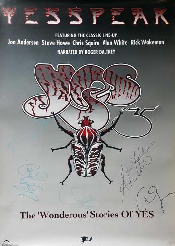 Yes Yesspeak - Autographed poster UK YESPOYE700884