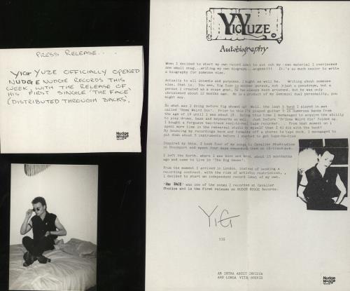 Yigyuze The Face 7" vinyl single (7 inch record / 45) UK 5-Z07TH817202