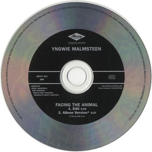 Yngwie Malmsteen Facing The Animal CD single (CD5 / 5") US YNGC5FA119370