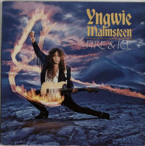 Yngwie Malmsteen Fire & Ice - Sample Sticker vinyl LP album (LP record) German YNGLPFI598535