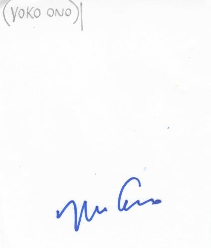 Yoko Ono Autograph memorabilia UK ONOMMAU707270