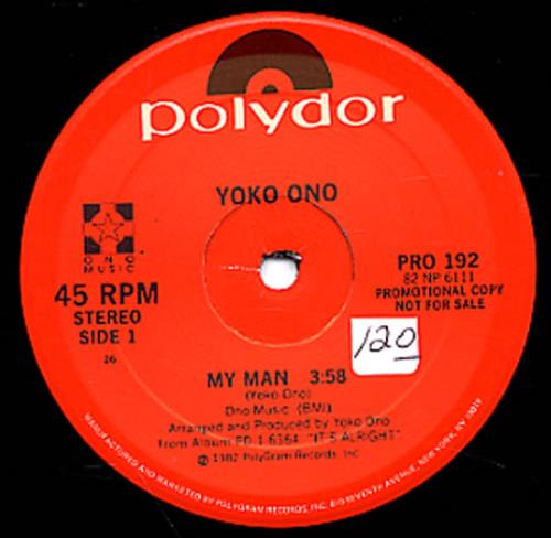 Yoko Ono My Man 12" vinyl single (12 inch record / Maxi-single) US ONO12MY69432