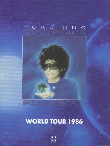 Yoko Ono Starpeace tour programme UK ONOTRST354709
