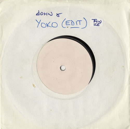 Yoko Ono Walking On Thin Ice - Test Pressing 7" vinyl single (7 inch record / 45) UK ONO07WA519127